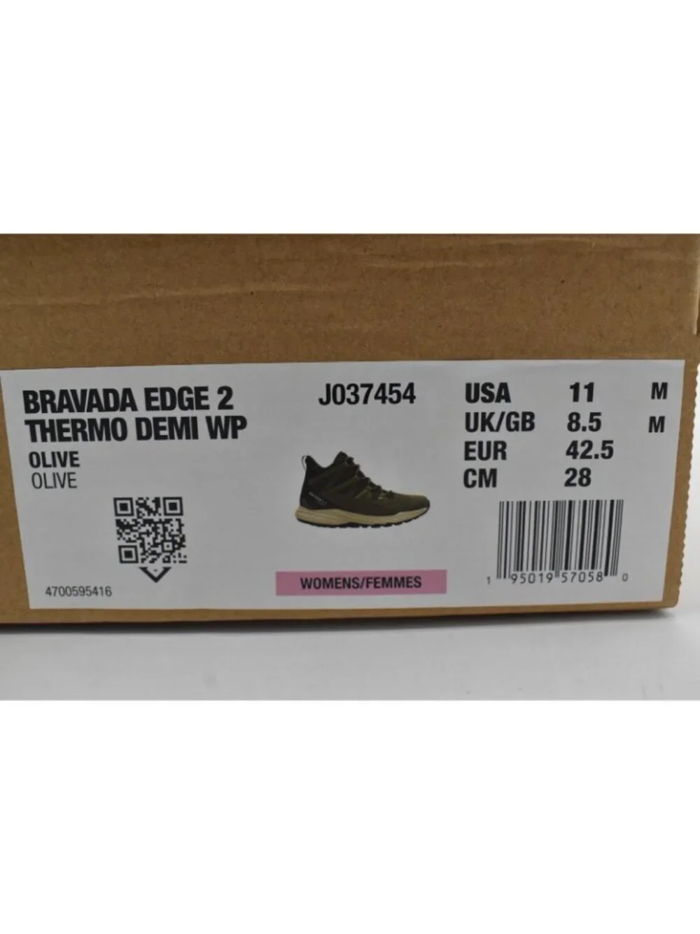 Merrell Womens 11 Bravada Edge 2 Olive Thermo Demi Insulated WP Winter‎ Boot